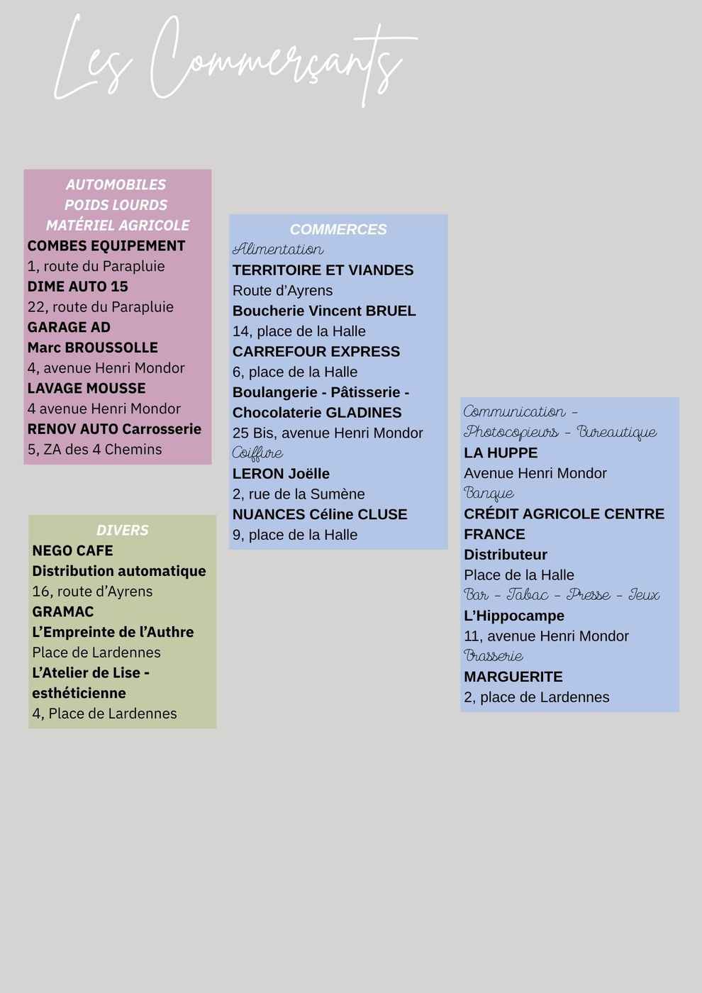 les commercants 2026